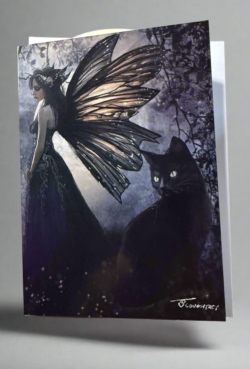 Cat Fairy Card (Blank) with Envelope