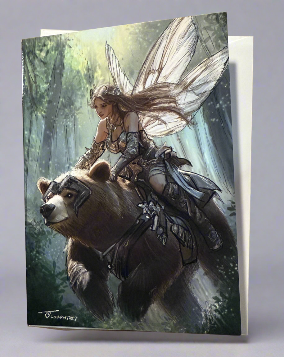 Bear Fairy Card (Blank) with Envelope