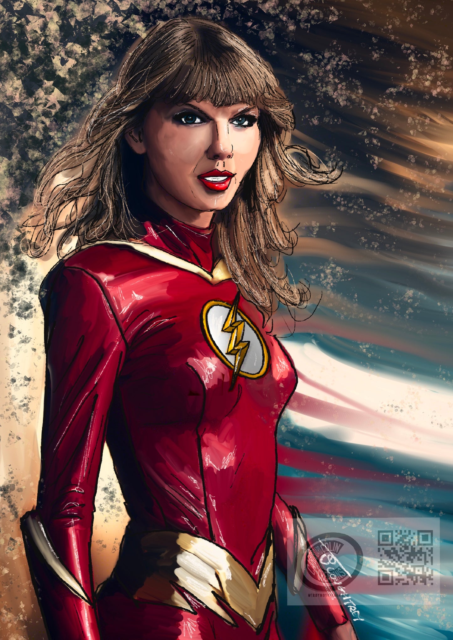 The Flash Taylor Swift Art Print