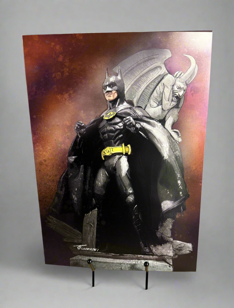 Batman & Gargoyle 1989 Art Print
