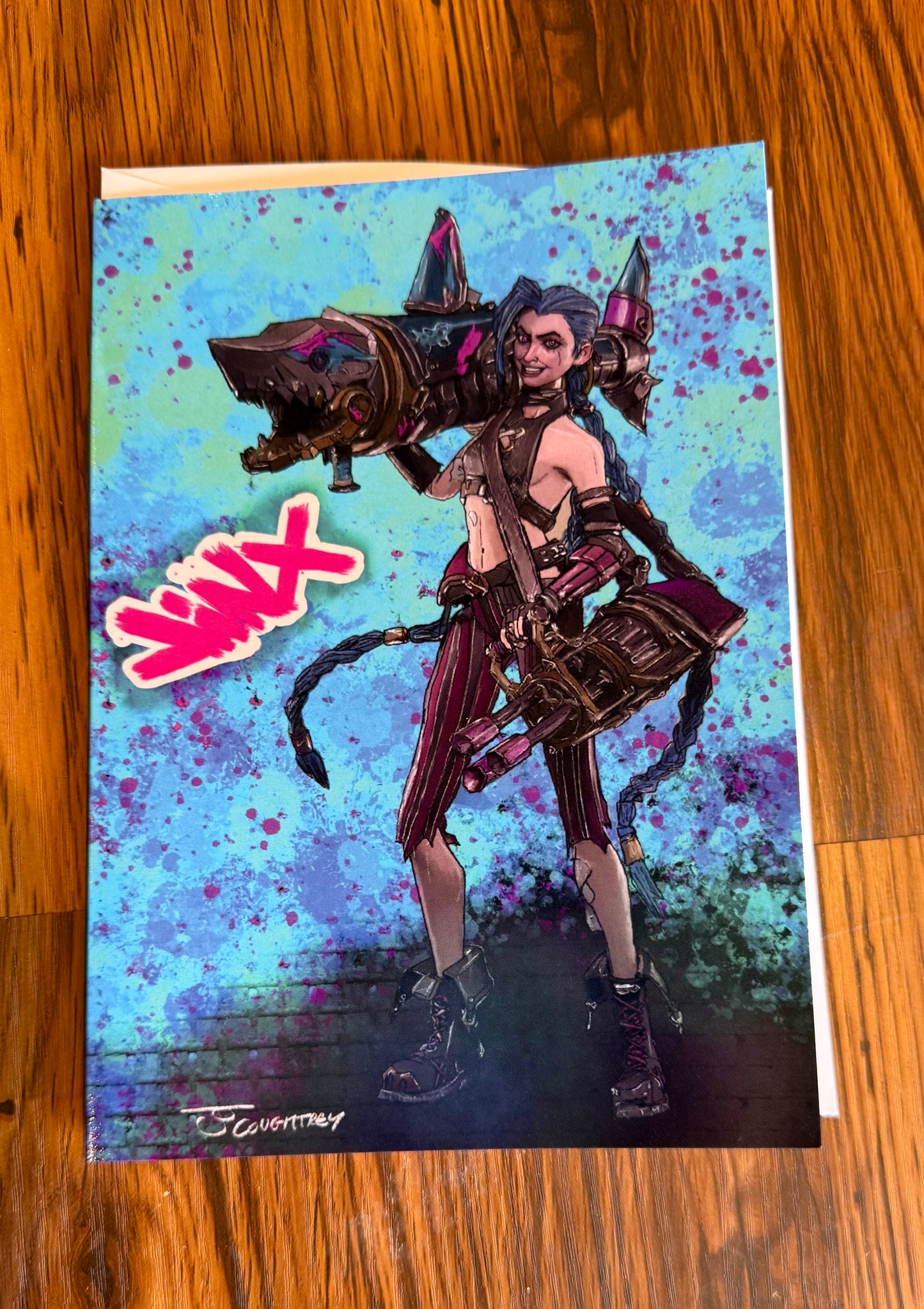Jinx – Inspired Arcane Greeting Card (Blank Inside)