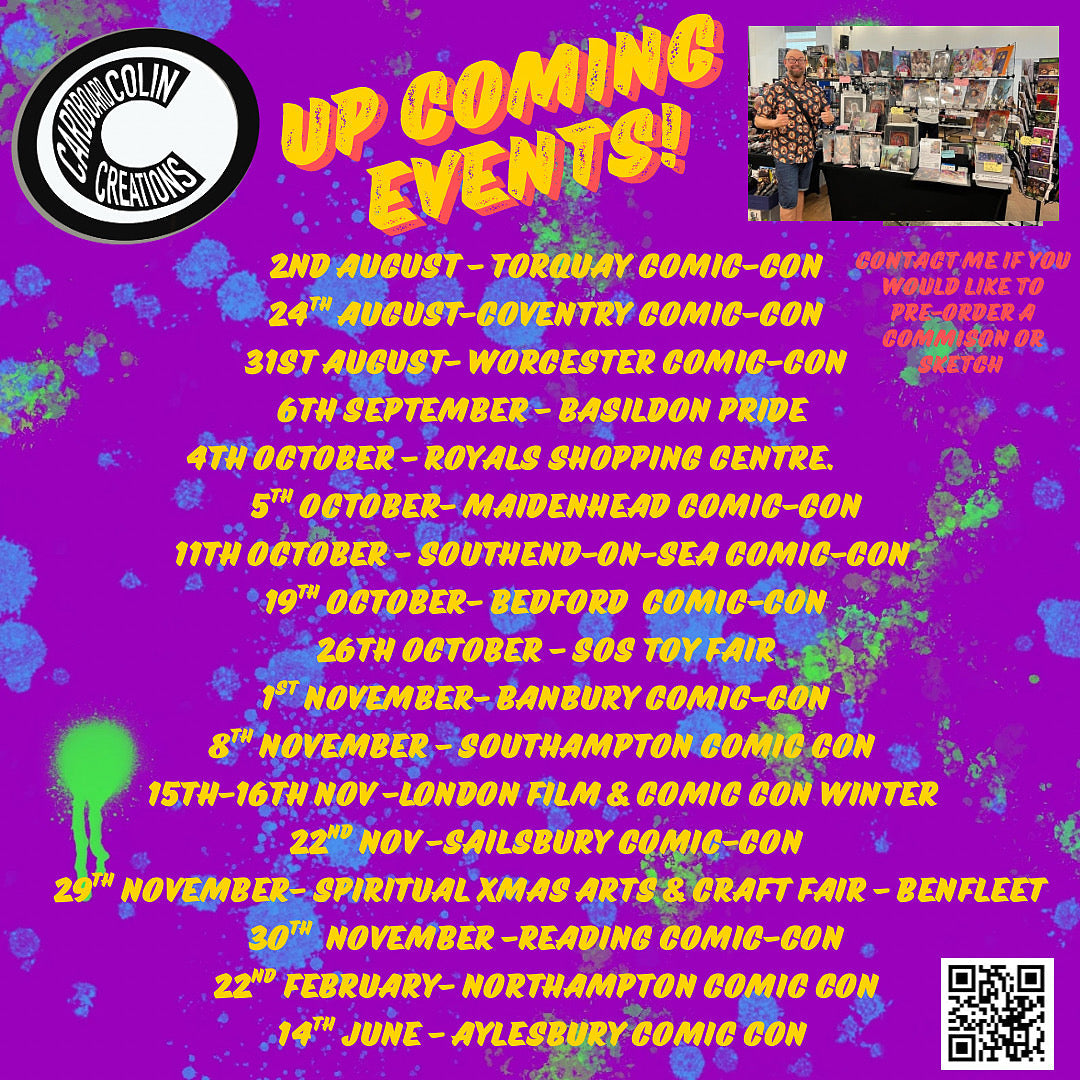 Art Stall Update, July 25- Cardboard Colin on tour!