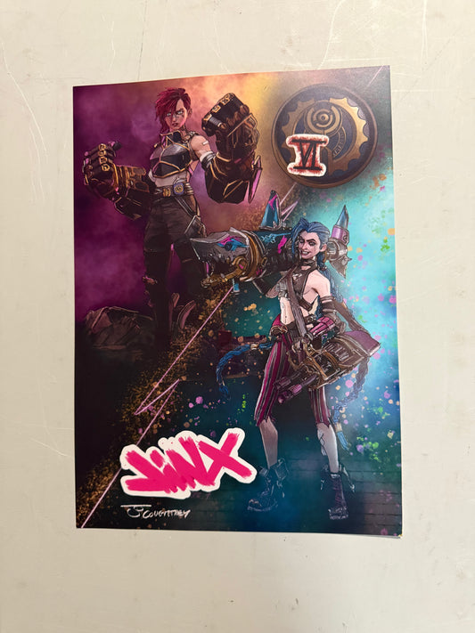 Jinx & Vi – A4 Inspired Art Print