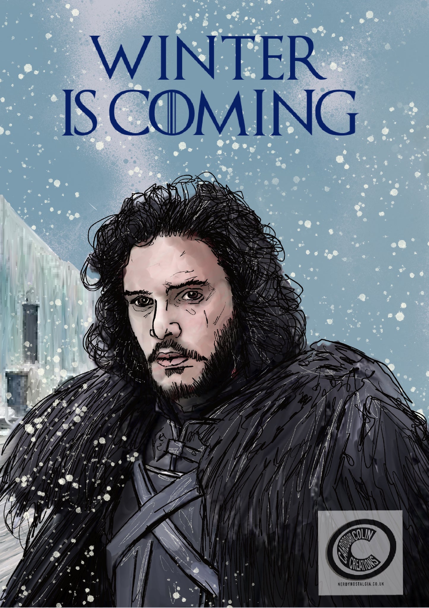Winter is Coming, Game of Thrones Card (blank) with Envelope