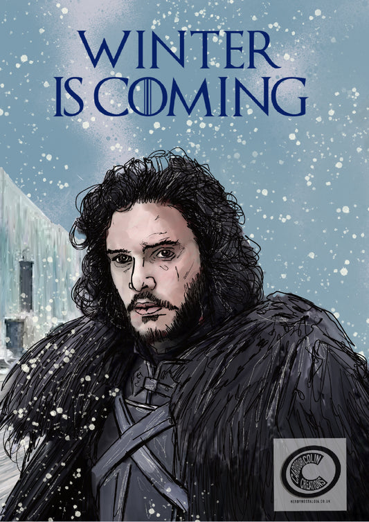 Winter is Coming, Game of Thrones Card (blank) with Envelope