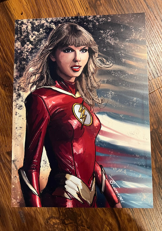 The Flash Taylor Swift Art Print