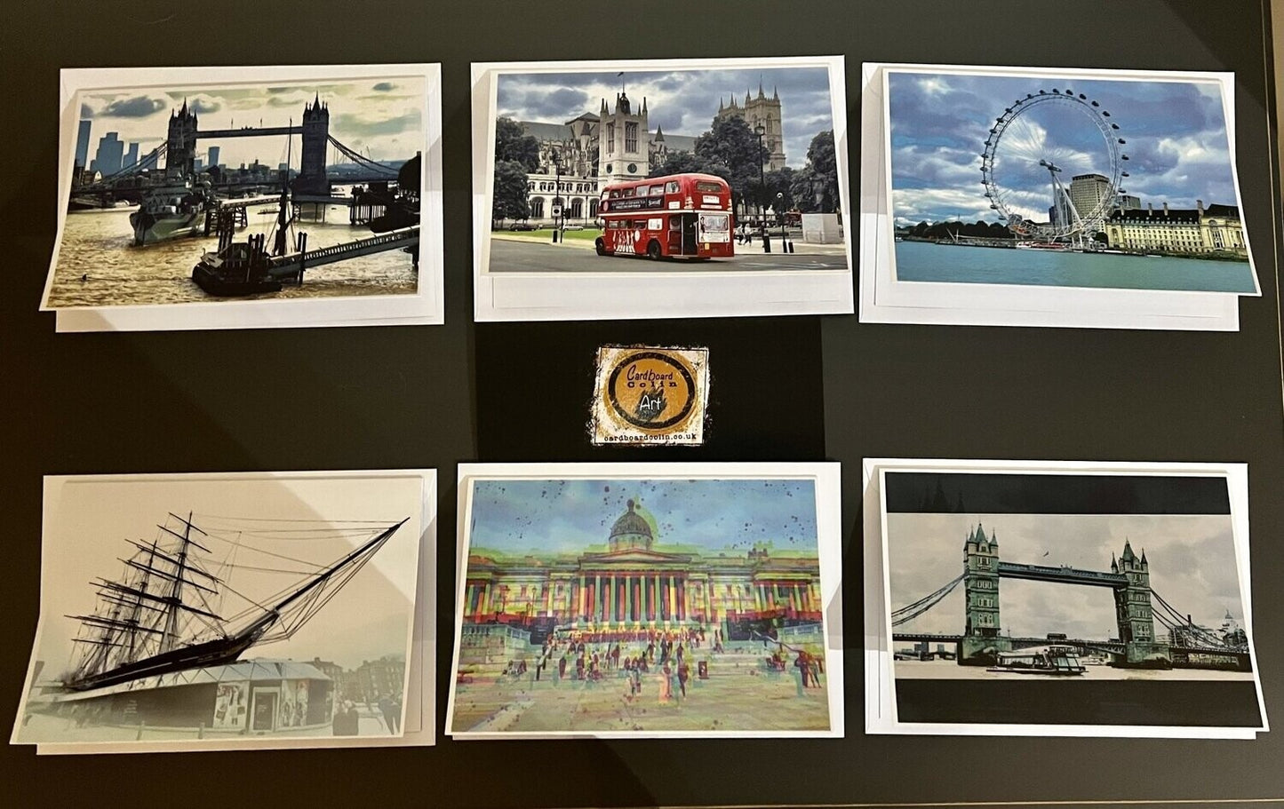 Set 0f 6 London Photo Cards (Blank) with Envelope