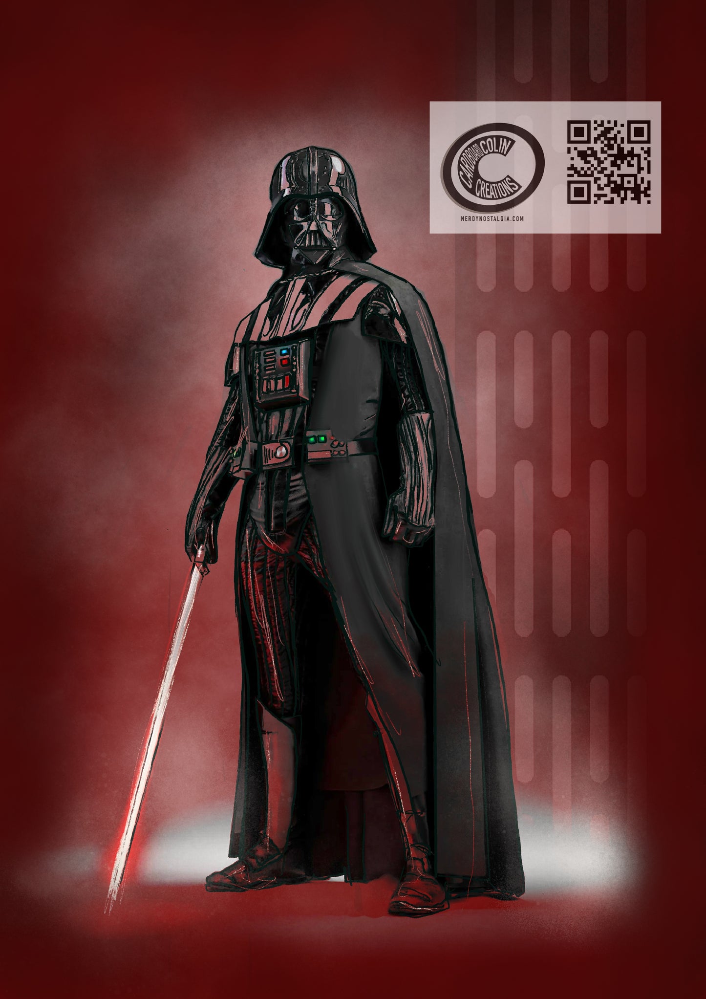 Darth Vader Red Sith Art Print