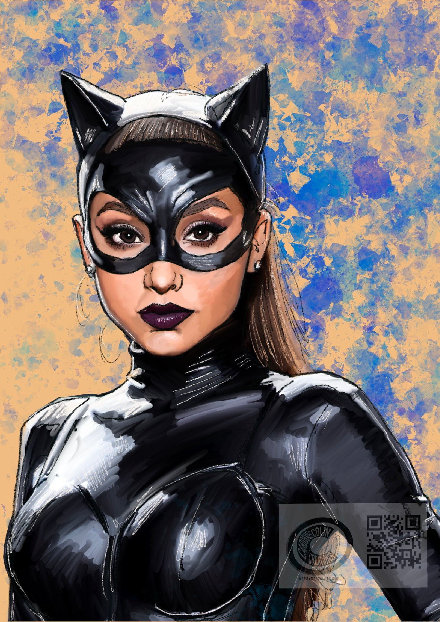 Catwoman Arrana Grande Card (Blank) with Envelope