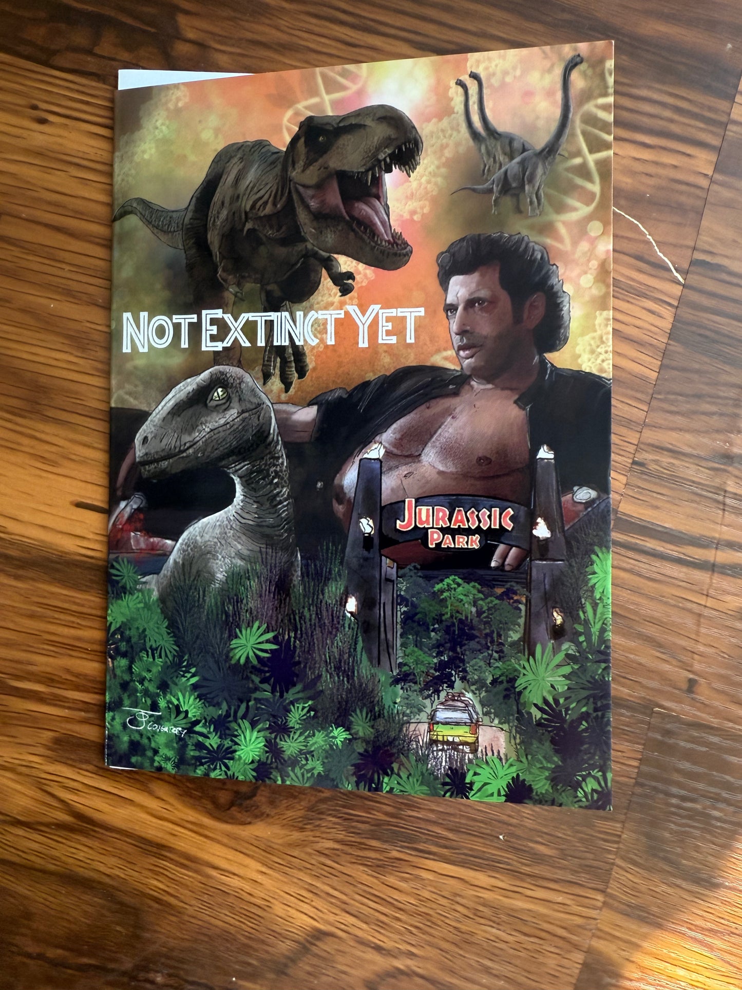 Not Extinct Yet – Jurassic Park Greeting Card (Blank inside, with envelope)