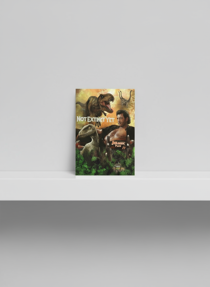 Not Extinct Yet – Jurassic Park Greeting Card (Blank inside, with envelope)