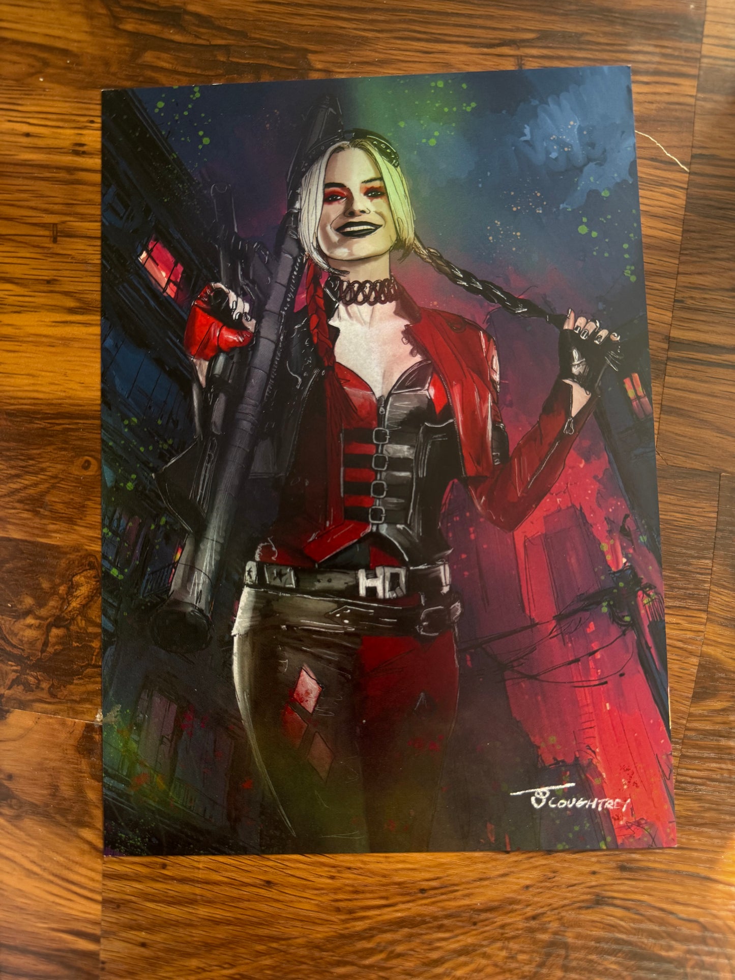 Harley Quinn Tribute Art Print – by Cardboard Colin