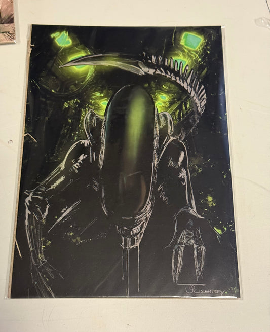 Alien Xenomorph Art Print – by Cardboard Colin