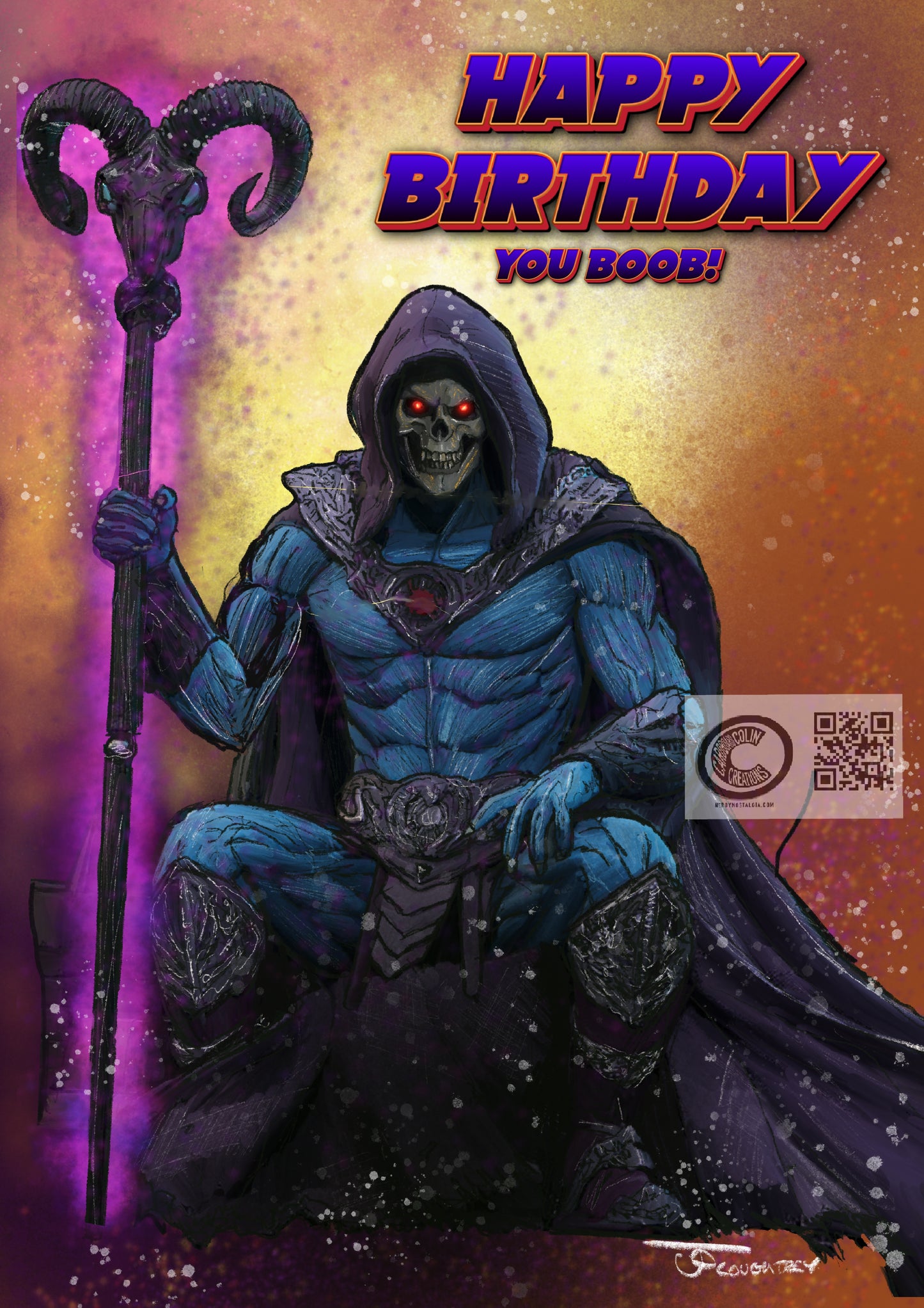 Skeletor Greeting Card (Blank Inside)