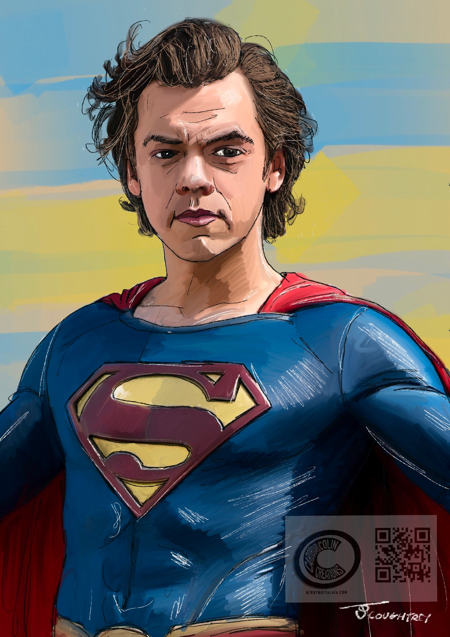 Superman Harry Styles Art Print