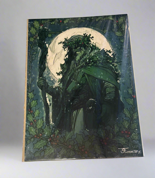 Yule Green Man Art Print – by Cardboard Colin
