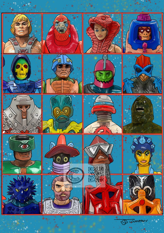 Masters Of The Universe Action figures Art Print By Colin Coughtrey