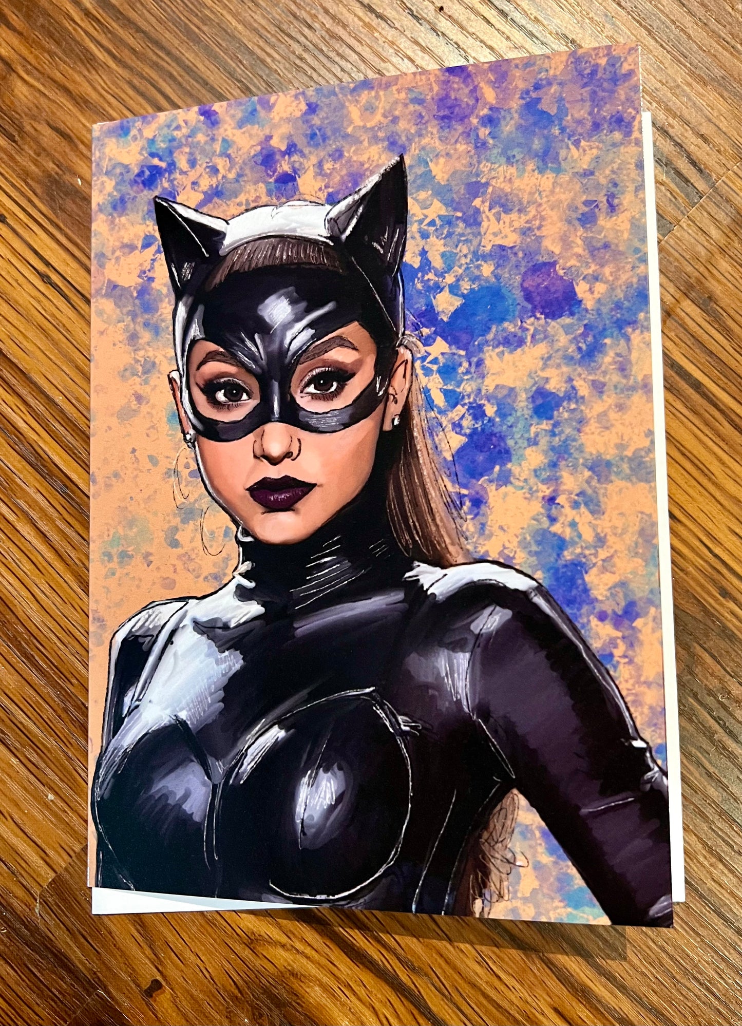 Catwoman Arrana Grande Card (Blank) with Envelope