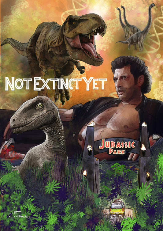 Not Extinct Yet – Jurassic Park Greeting Card (Blank inside, with envelope)