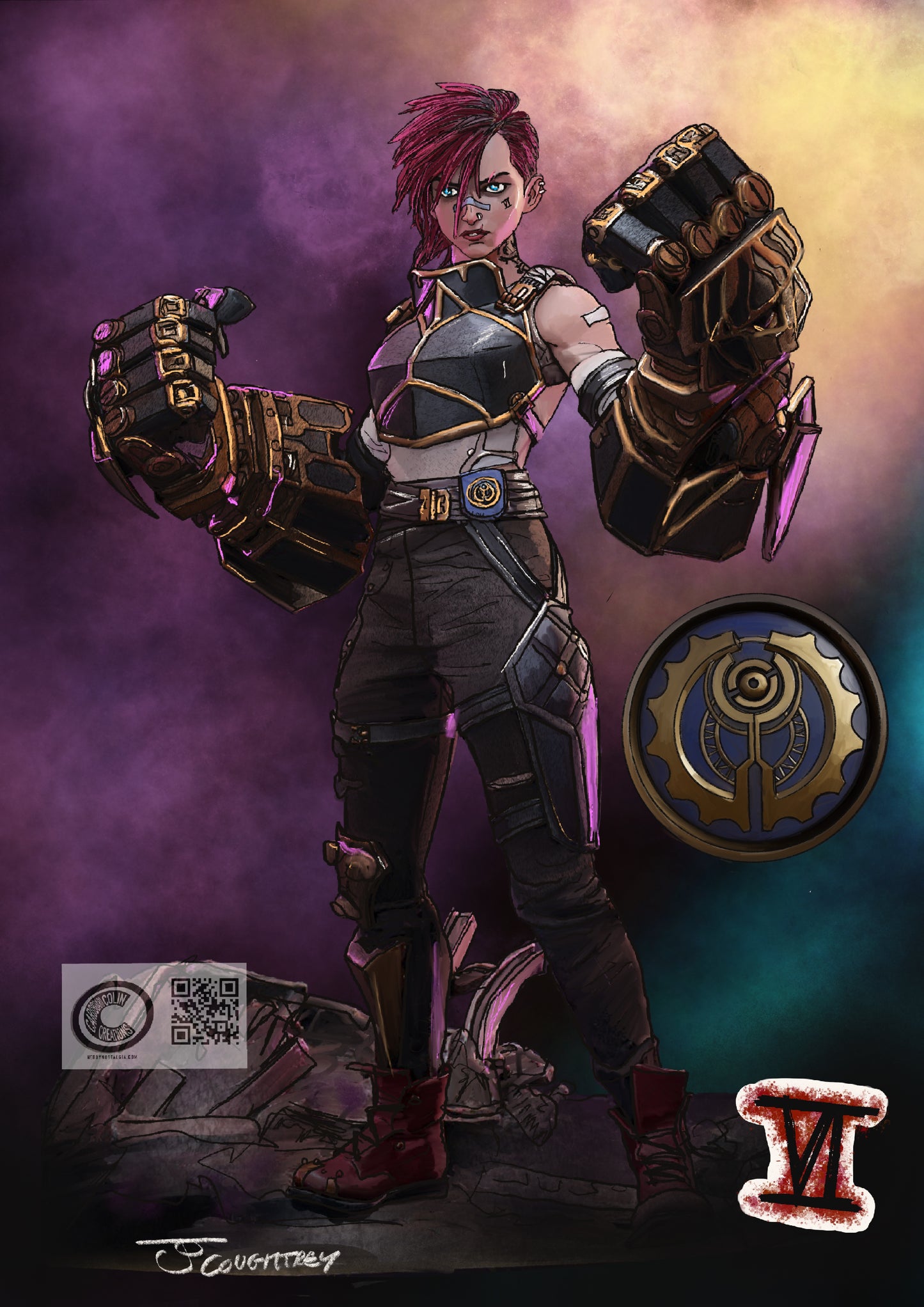Vi – Inspired Arcane Greeting Card (Blank Inside)