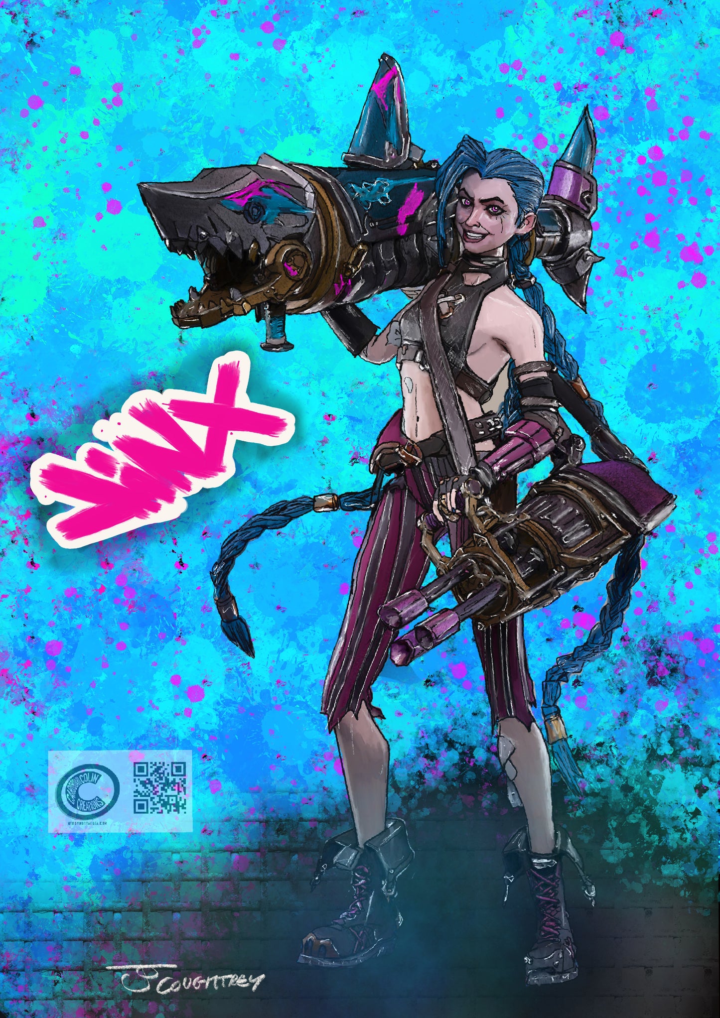 Jinx – Inspired Arcane Greeting Card (Blank Inside)