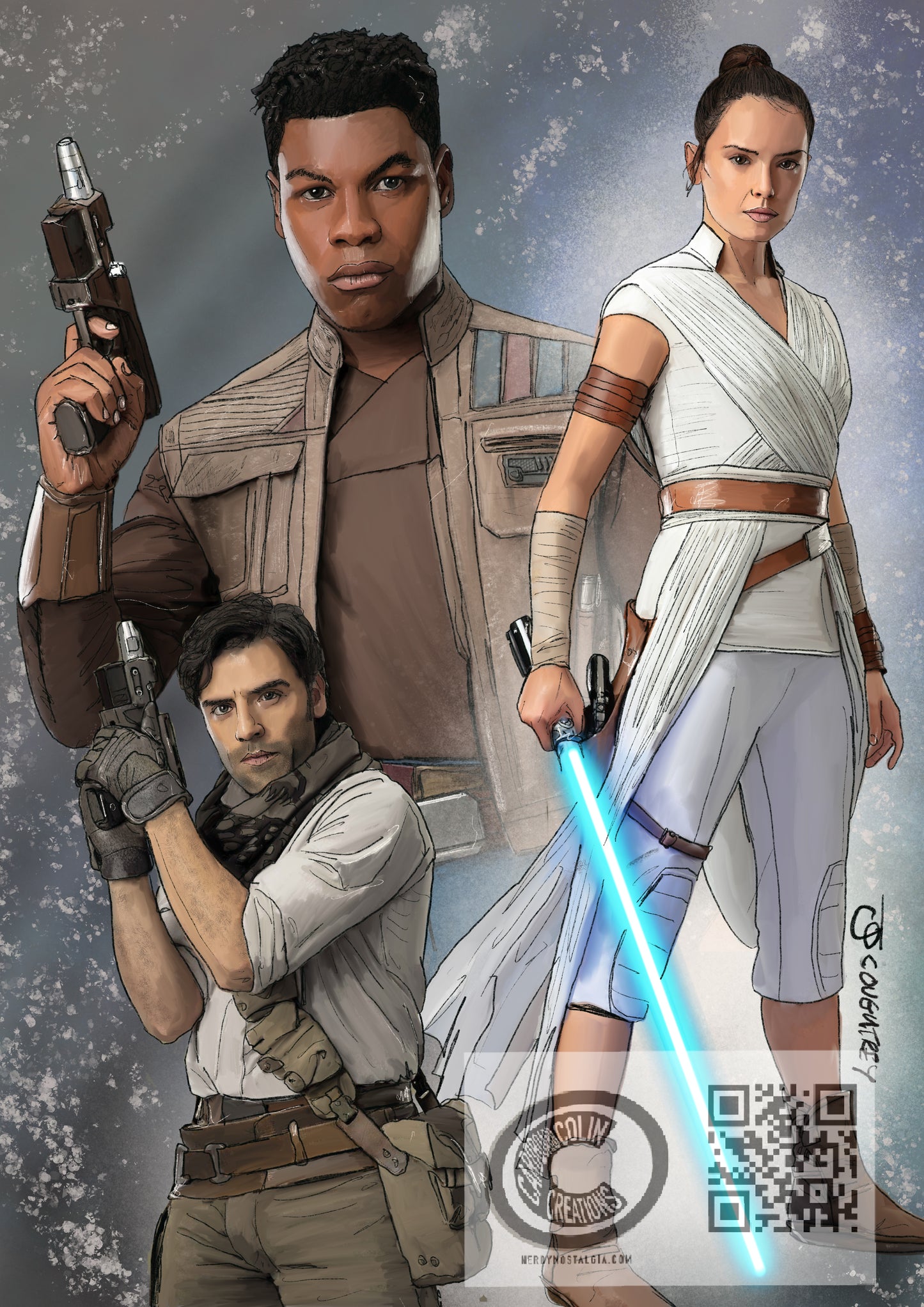 Star Wars Sequel Trilogy Art Print By Cardboard Colin Creations