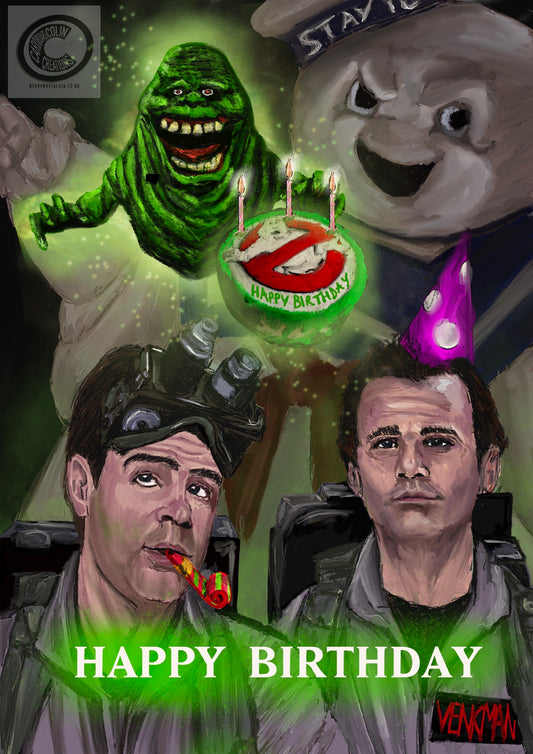 Ghostbusters Birthday Card (Blank) with Envelope
