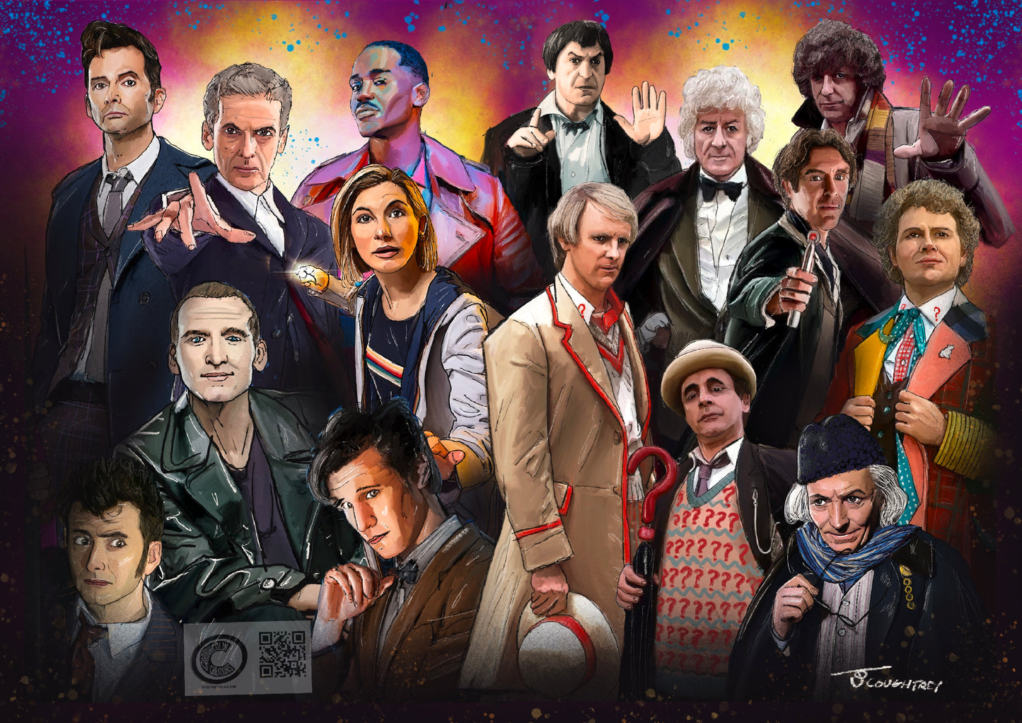 The Doctors Tribute Art Print – by Cardboard Colin